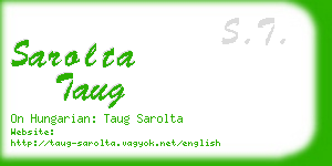 sarolta taug business card